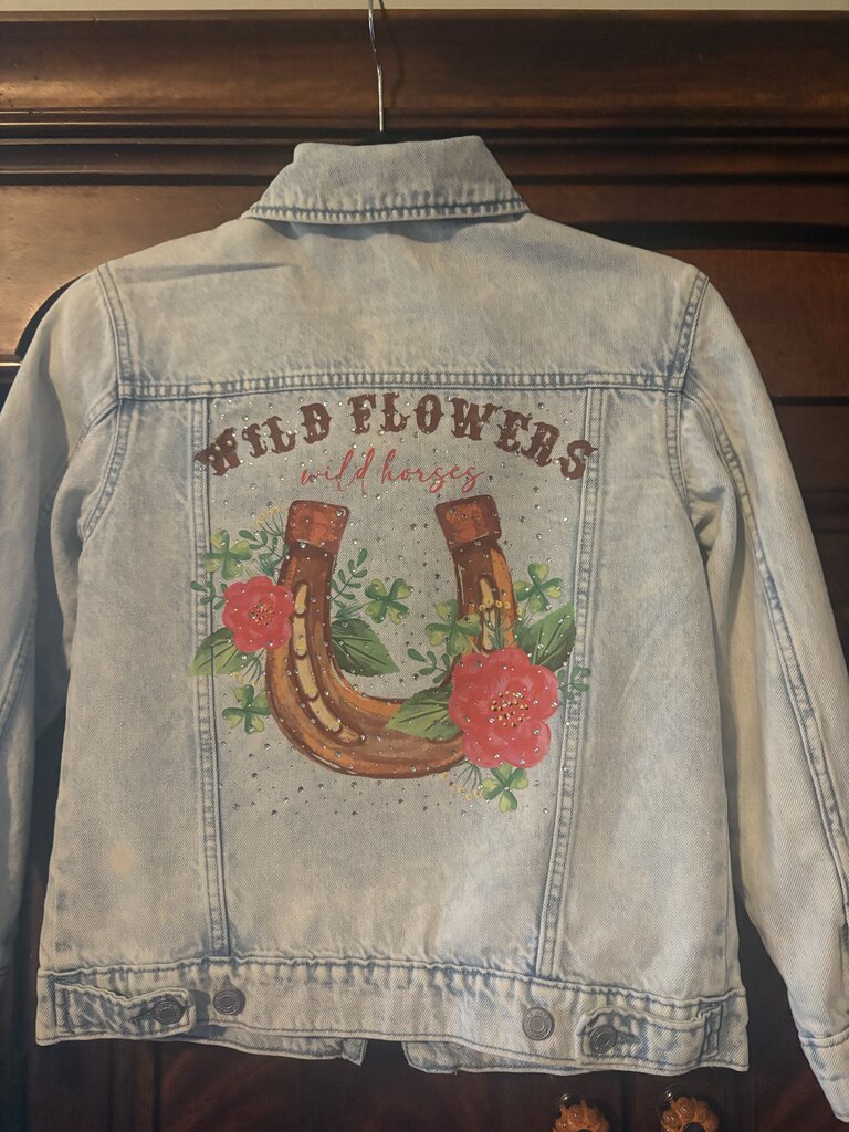 Jacket, Denim "Wildflowers/Wildhorses"
