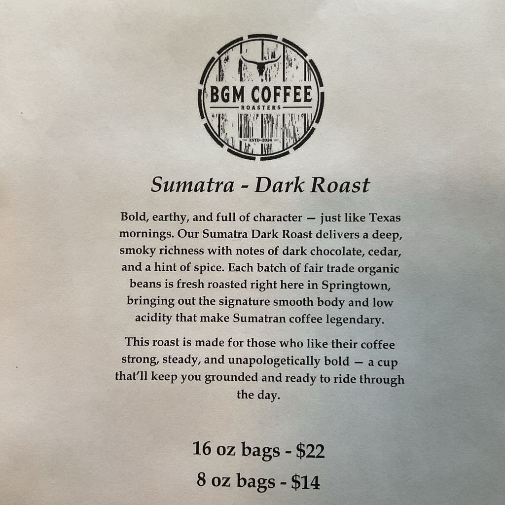 Sumatra - 8 oz Whole
