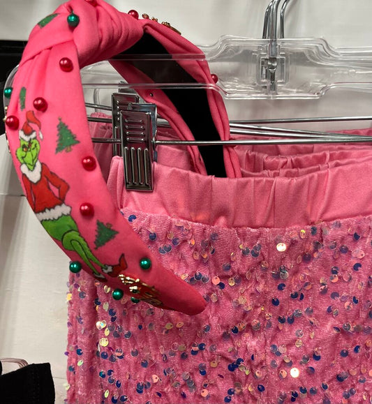 HEADBAND-PINK GRINCH