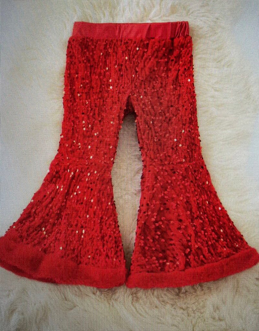 SEQUIN PANTS-RED-18 MO