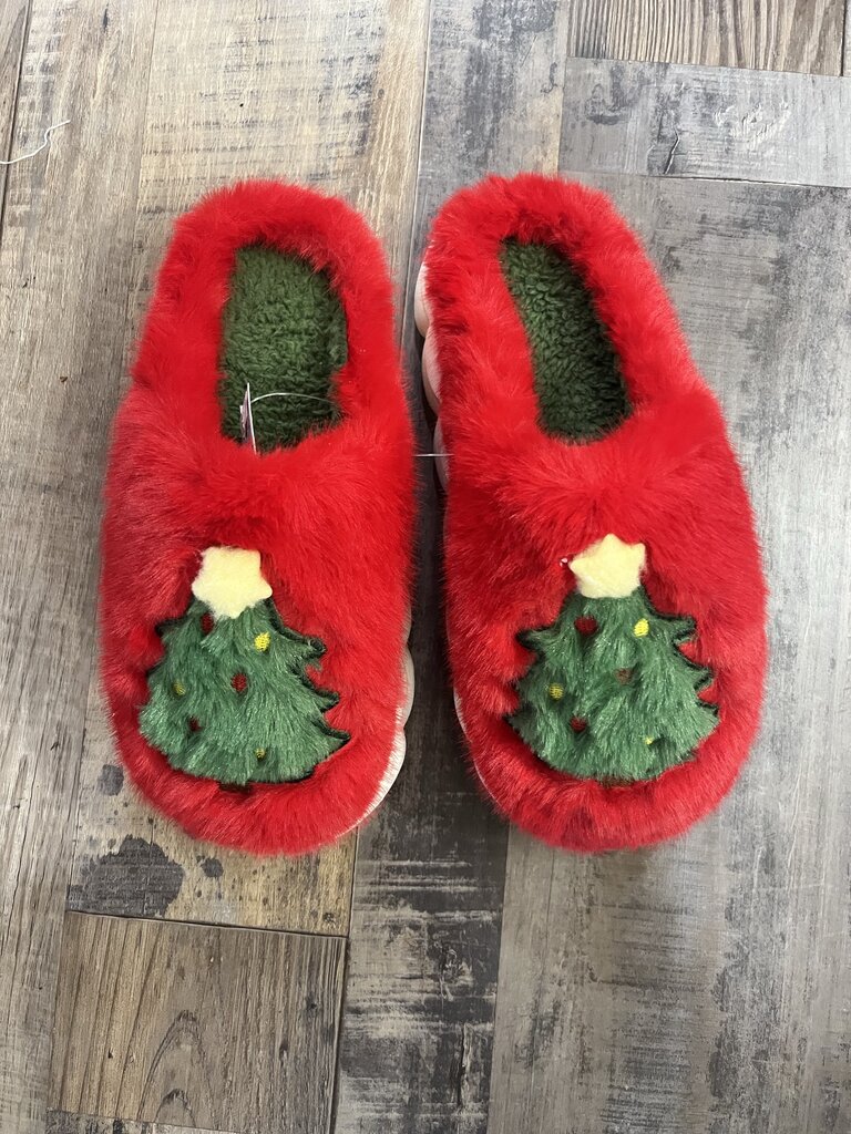 CHRISTMAS TREE SLIPPER-1 BK