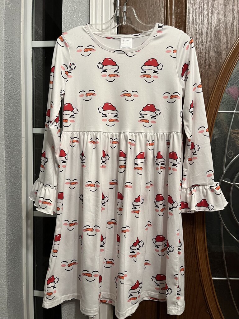 SNOWMAN WHITE DRESS-2