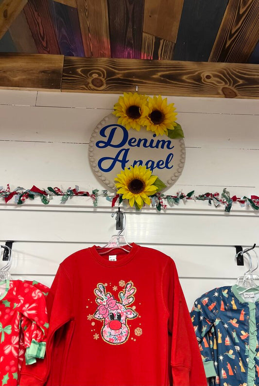 RED REINDEER SWEATSHIRT-4/6