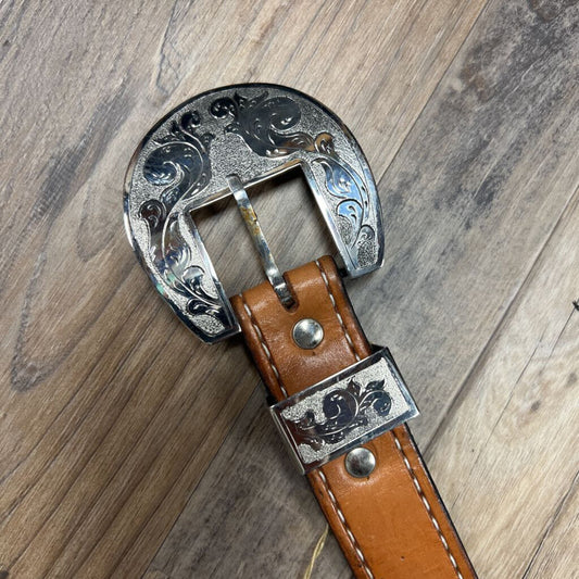 Leather Belt- Custom Buckle