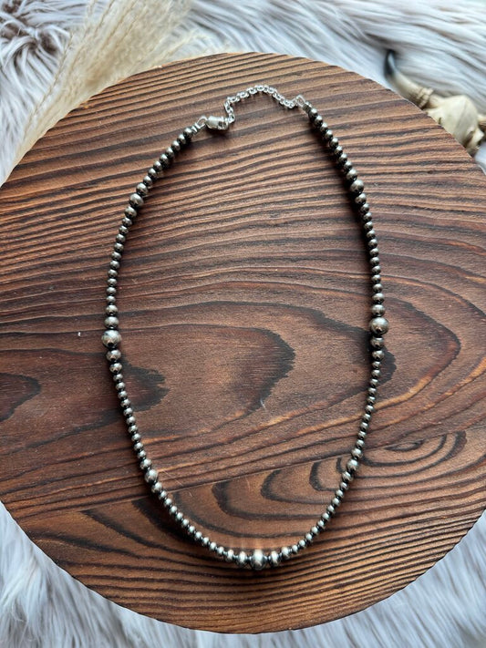Graduated Sterling Pearl Necklace