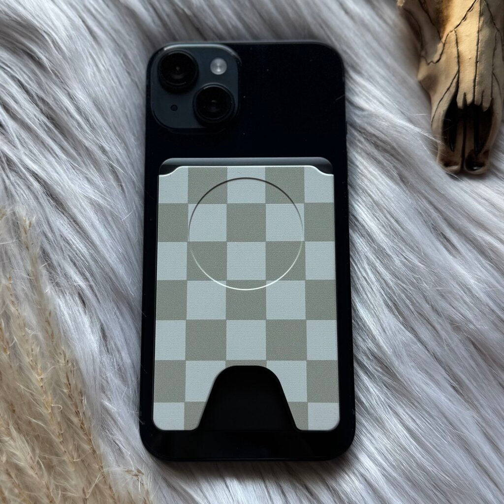 Checkered Mag Safe Phone Wallet