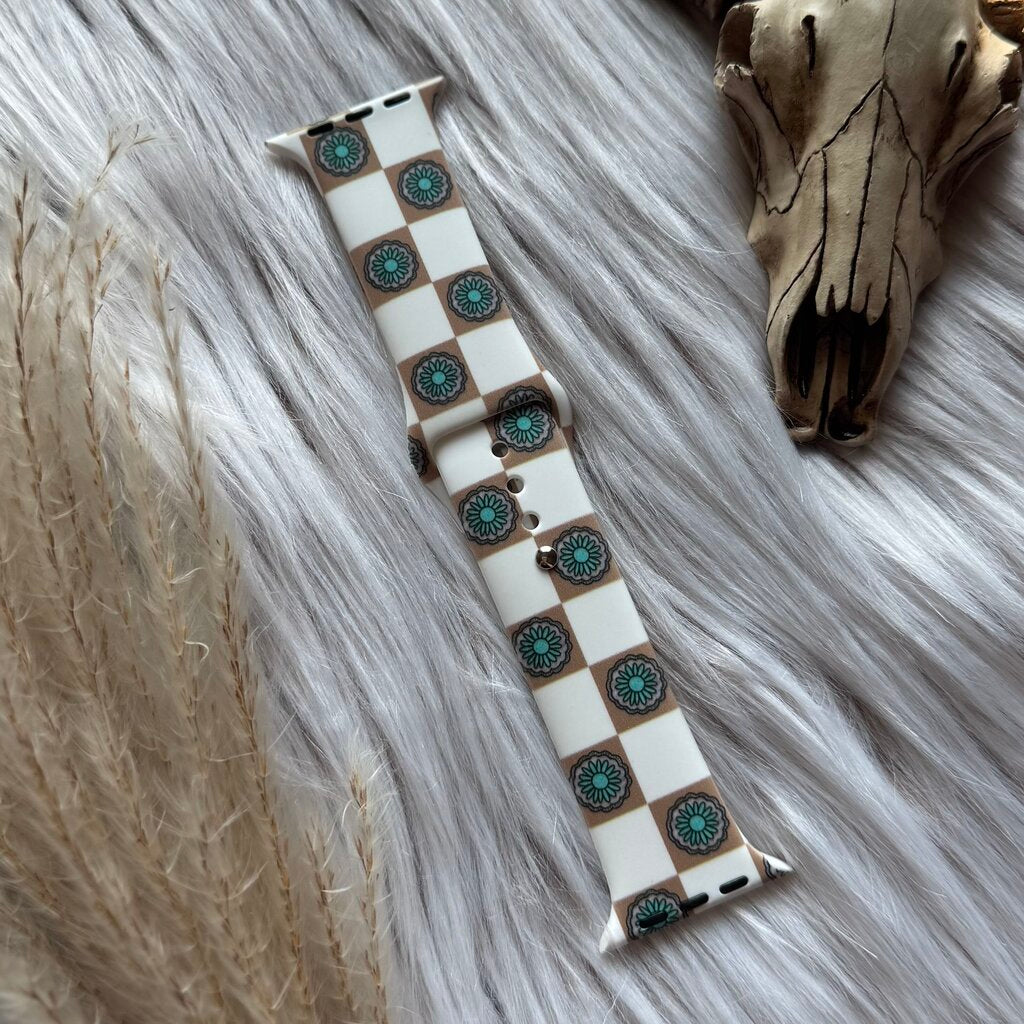 Checkered Concho Smart Watch Band 42/44/45MM