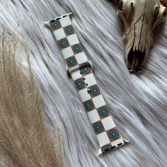 Checkered Concho Smart Watch Band 38/40MM