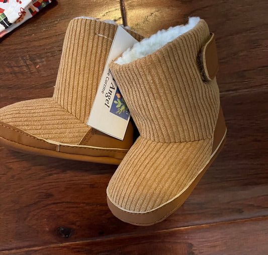 BROWN SHERPA BABY BOOTS-0/6 MO