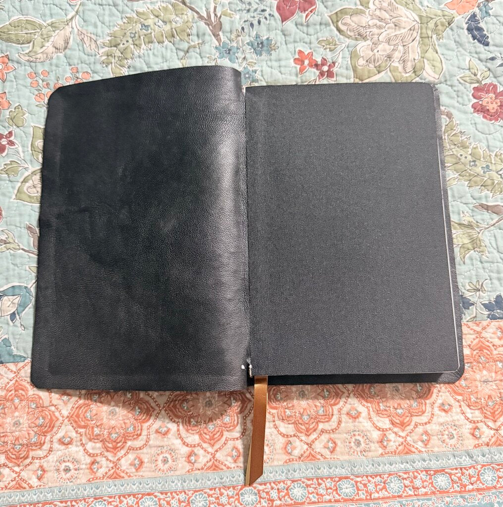 Ostrich leather Bible Rebind with goatskin lining Thomas Nelson Thinline KJV