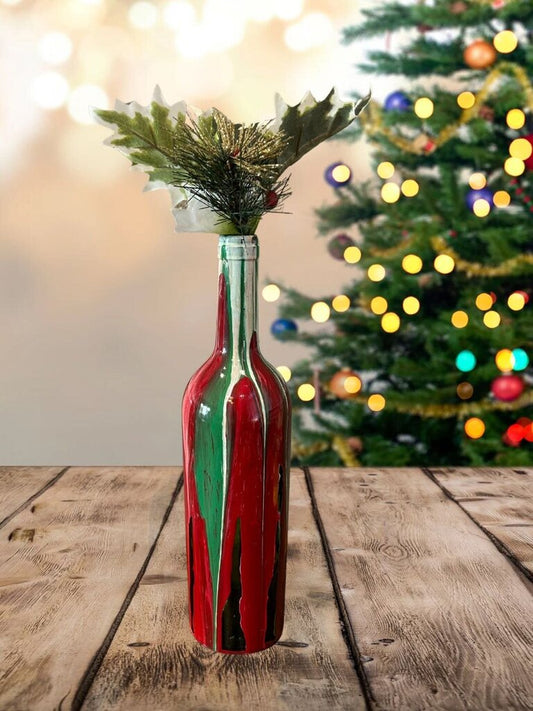 Wine bottle vase