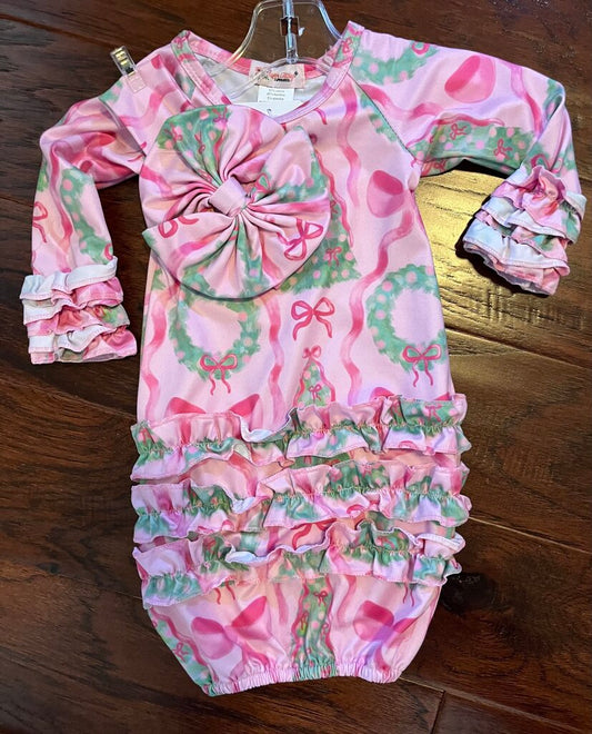 FUCHSIA WREATH GOWN-ONE SIZE