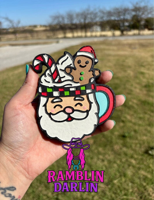 Santa Mug Freshie in Snack Cake Scent