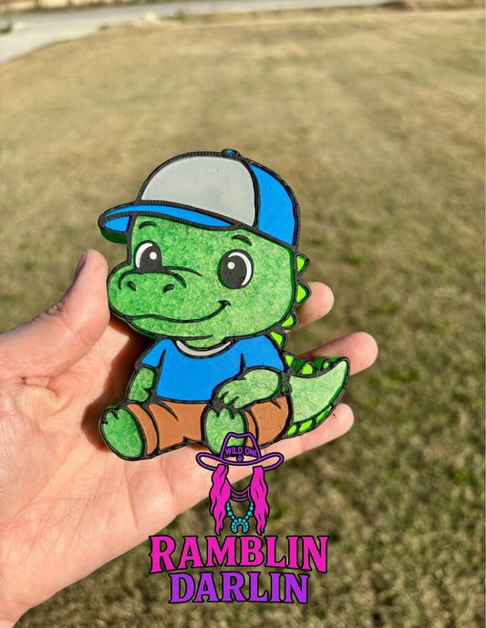 Boy Alligator Freshie in Black Ice Scent