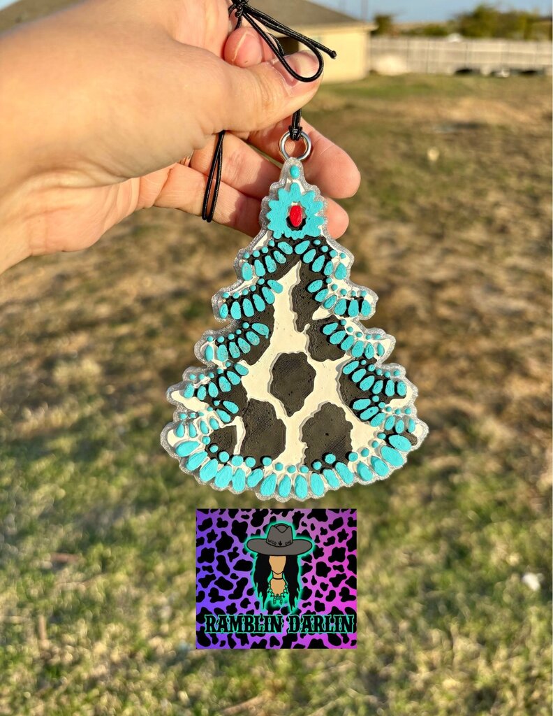 Turquoise Christmas Tree Freshie in Snack Cake Sscent