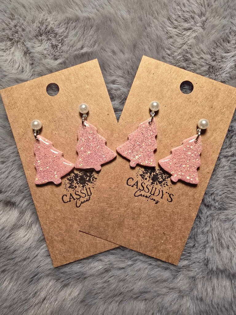 Pink Tree Dangles