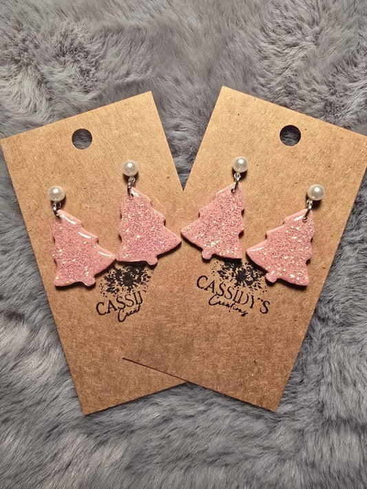 Pink Tree Dangles
