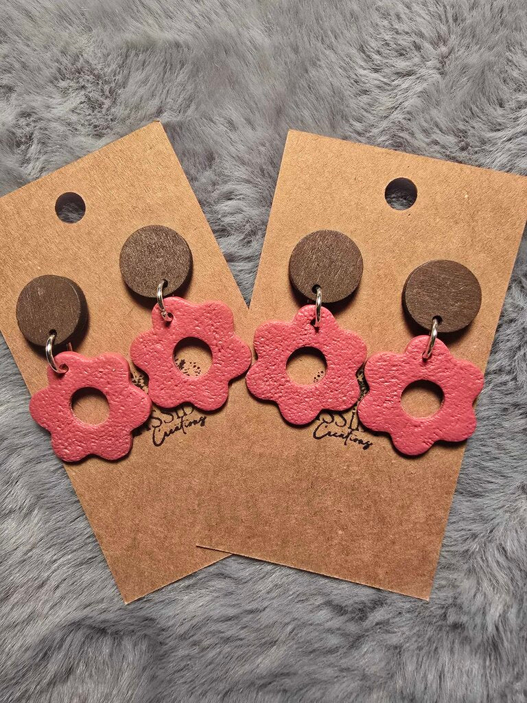 Pink Flower Dangle