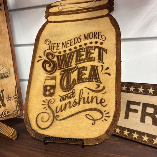 Sweet tea engraved sign