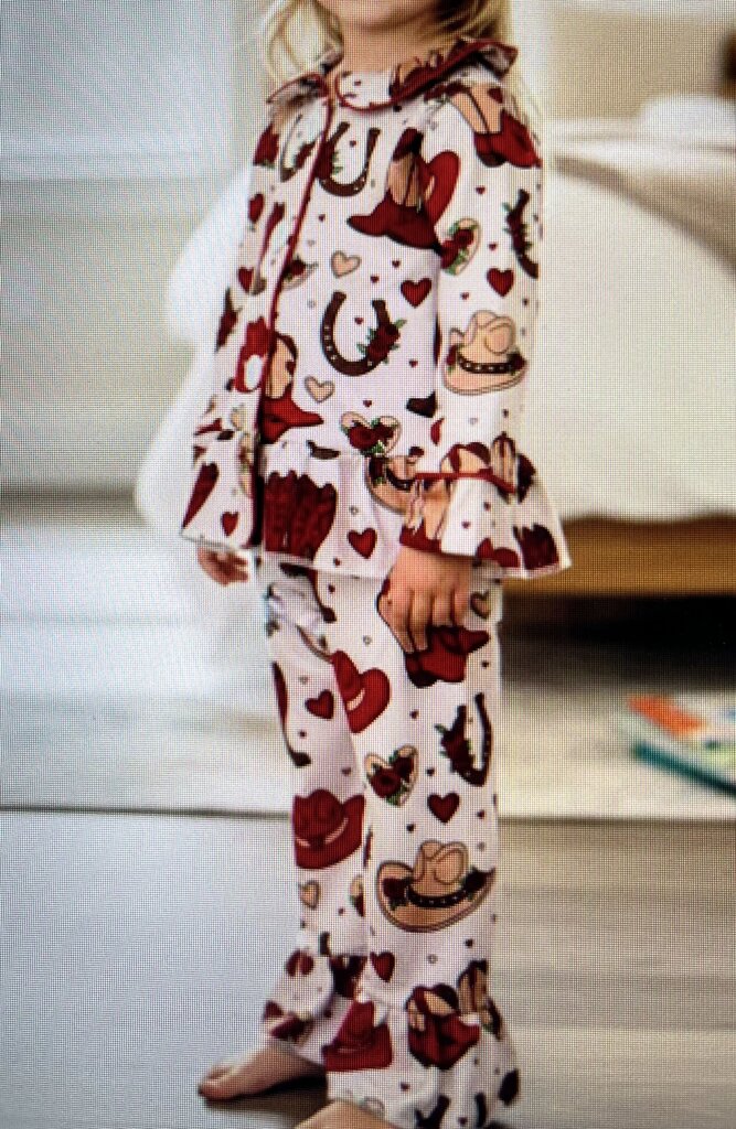VALENTINE/WESTERN PJ'S-4T