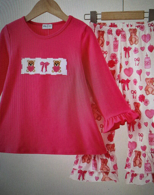 PINK BEAR EMBROIDERY SET-7