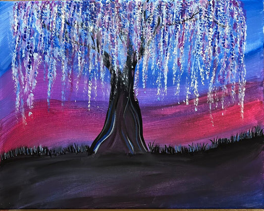 Paint Party Whispers of Wisteria 11x14