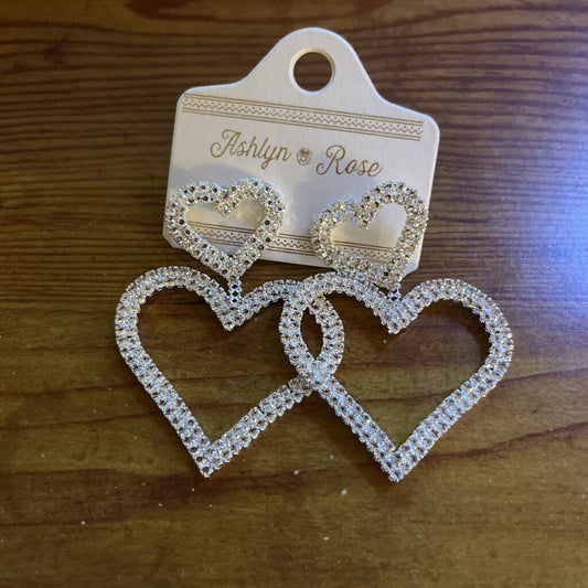 ASHLYN ROSE DOUBLE HEART EARRINGS