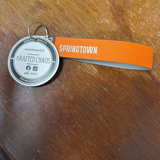 Leather Wristlet - Basketball