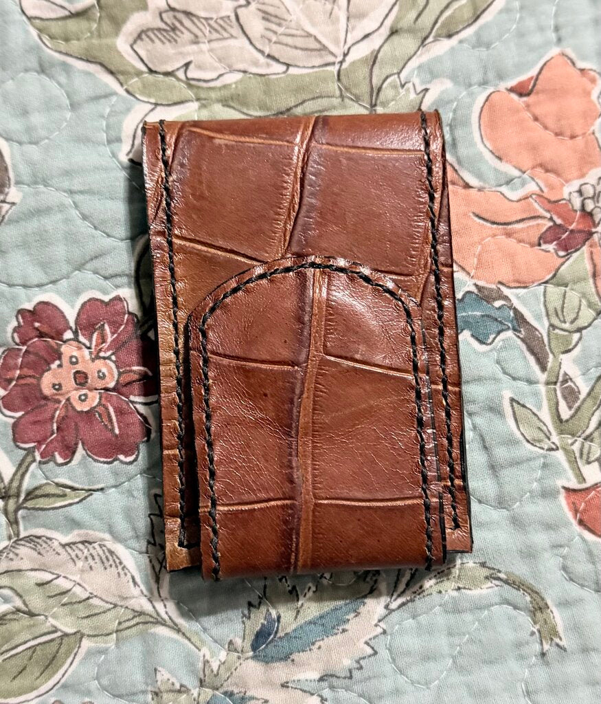 Alligator Leather Minimalist Wallet