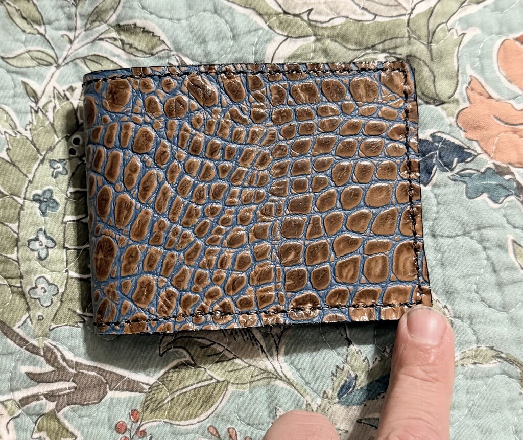 Alligator Embossed Leather Bifold Wallet