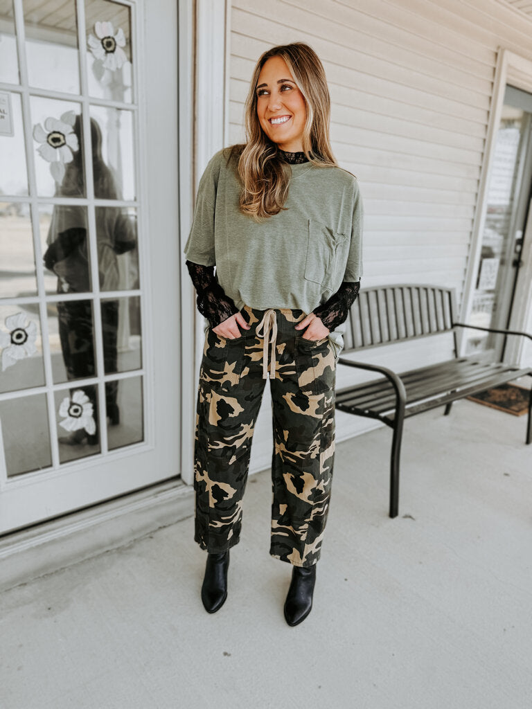 Ash Olive Pocket Tee