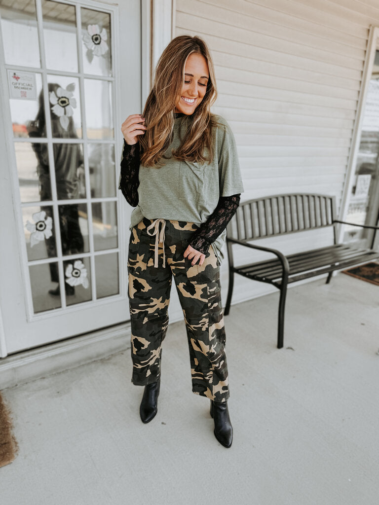 Ash Olive Pocket Tee