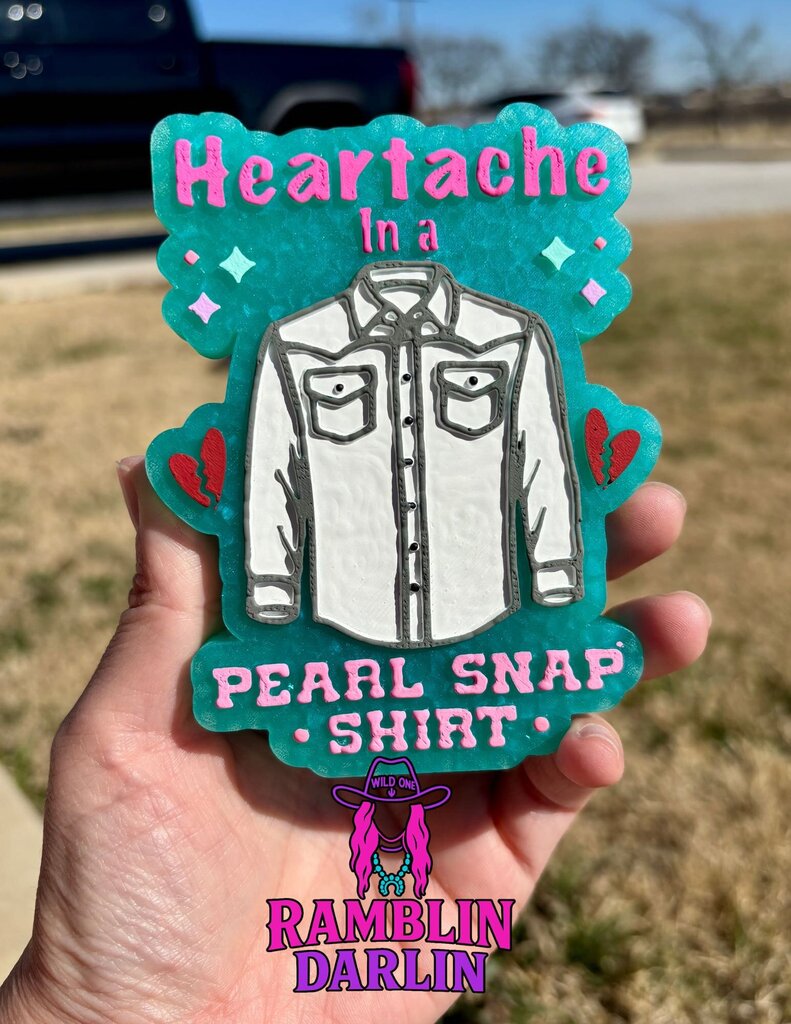 Heartache in a Pearl Snap Shirt Freshie in Bum Bum Scent