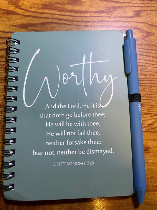 WORTHY JOURNAL WITH PEN