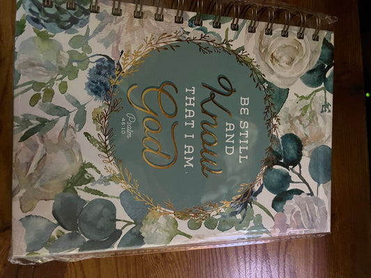 JOURNAL TEAL FLORAL-BE STILL
