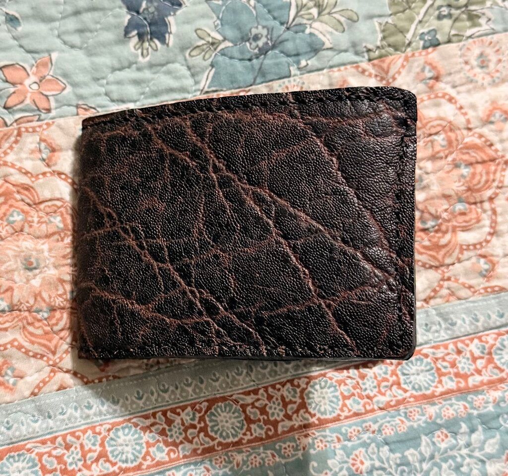 Elephant Leather Bifold Wallet
