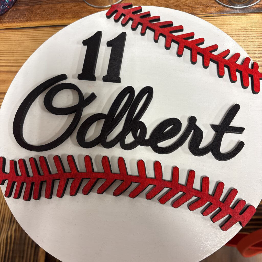Custom baseball sign