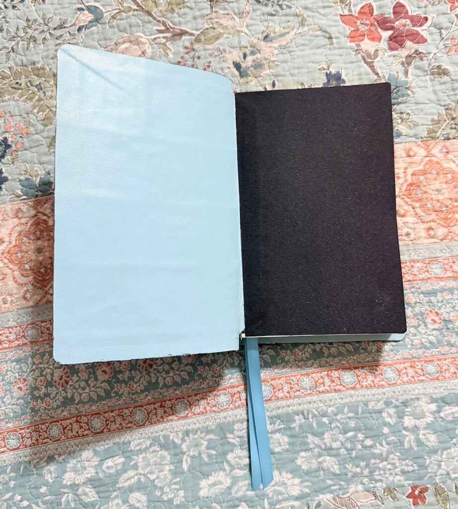 Ostrich Leather Patchwork Bible Rebind w/lambskin lining of a Thomas Nelson Single Column KJV