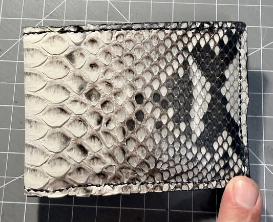Python Leather Bifold Wallet