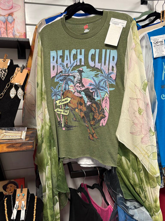 Shirt, Vintage Boho Carribean Beach