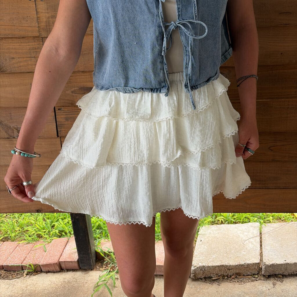 Ruffle Mini Skirt