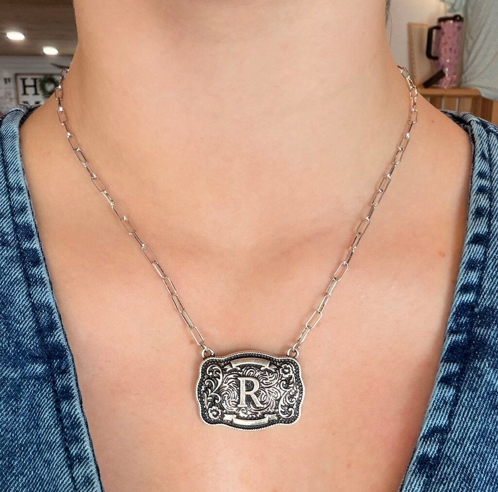 Buckle Necklace Silver