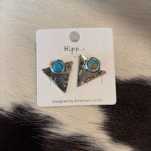 Turquoise Arrow Head Earrings