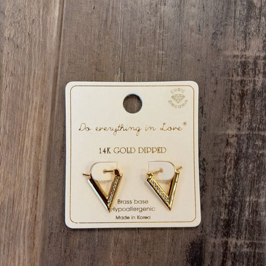 Arrow Pointed Bling Earings