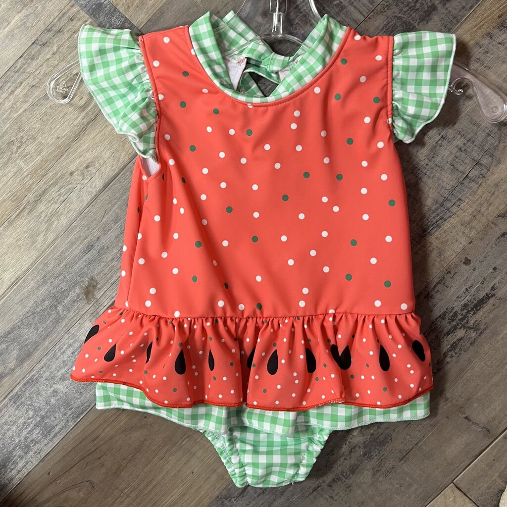 WATERMELON GINGHAM SWIMSUIT-6