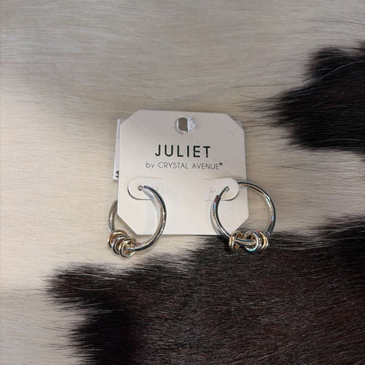Mixed Metal Hoop Earrings