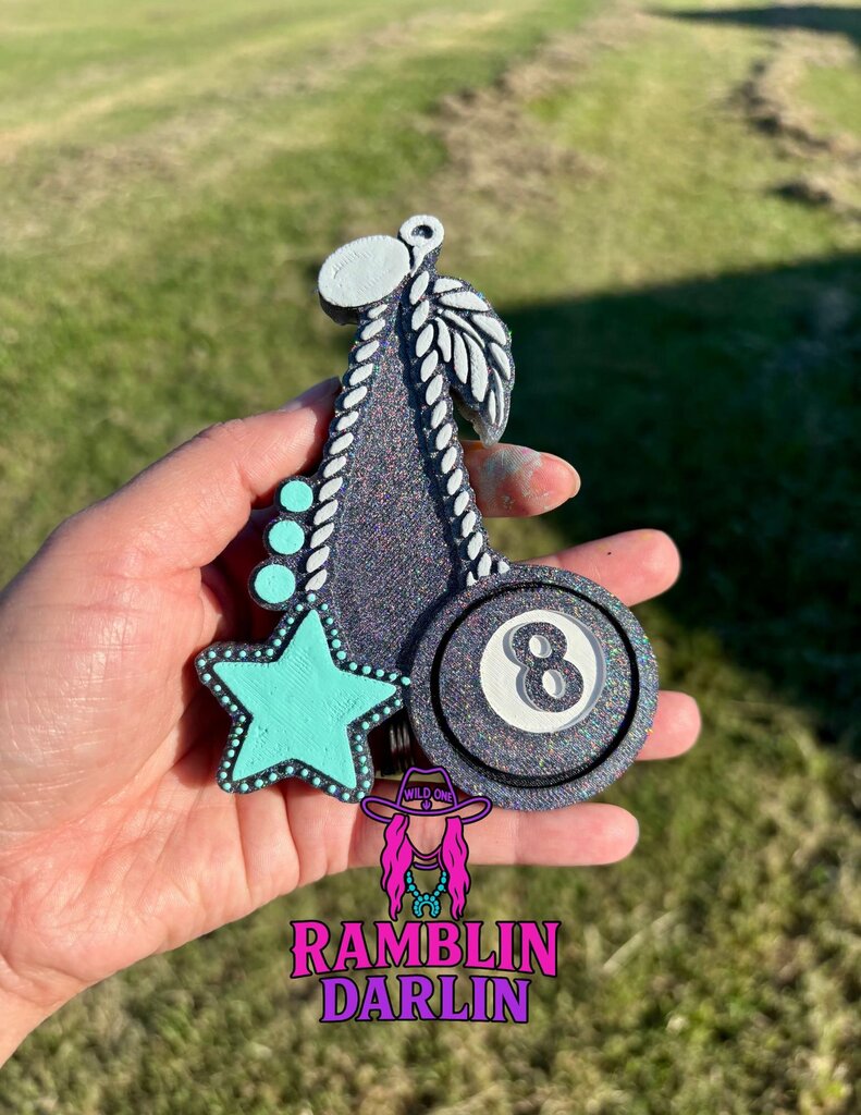 Star/8 Ball Jewelry Freshie in Pina Colada Scent
