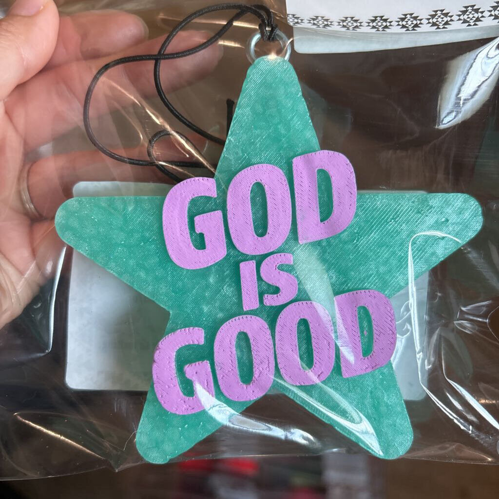God is Good Star Freshie in Volcano Scent