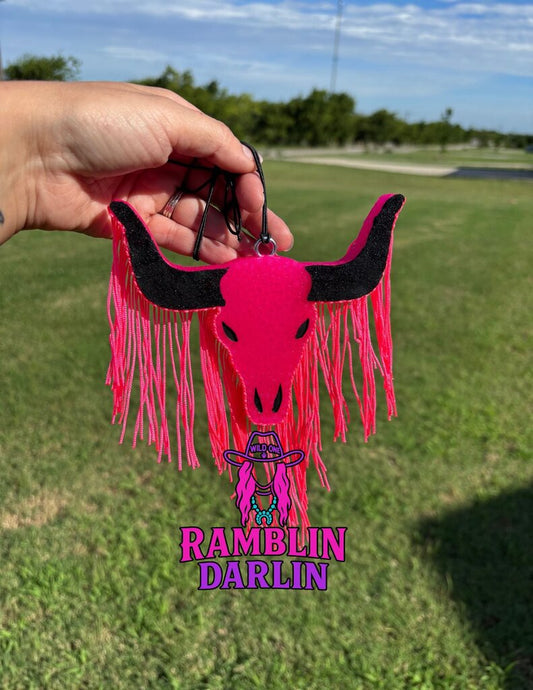 Bull Skull Freshie with Fringe in Mystery Scent