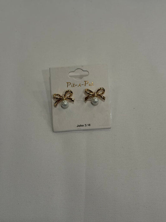 Pearl Bow Earrings